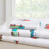 Transportation 100% Cotton Sheet Set