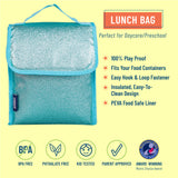 Blue Glitter Lunch Bag