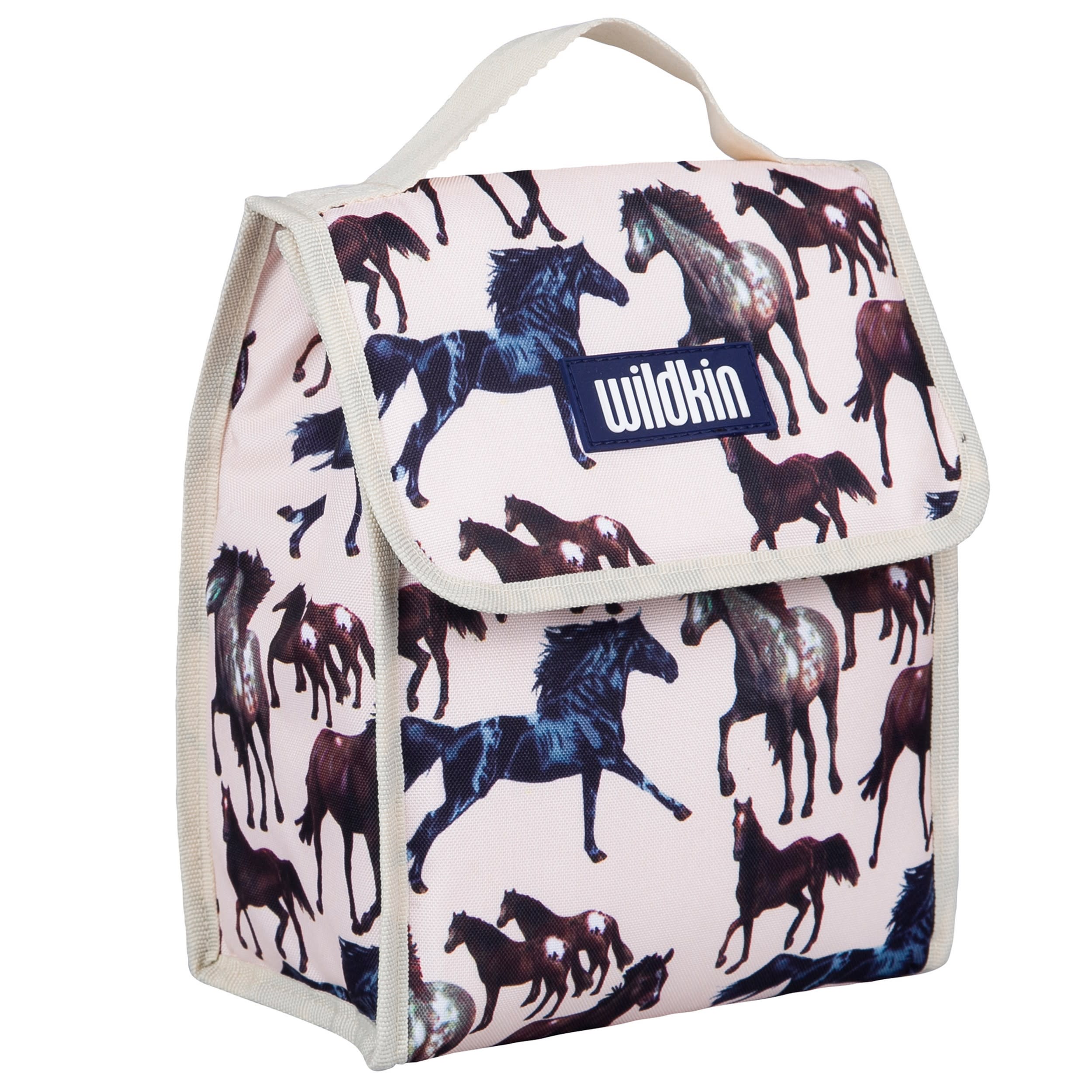 Wildkin Zebra Black Animal Print Insulated Lunch Box for Boys and