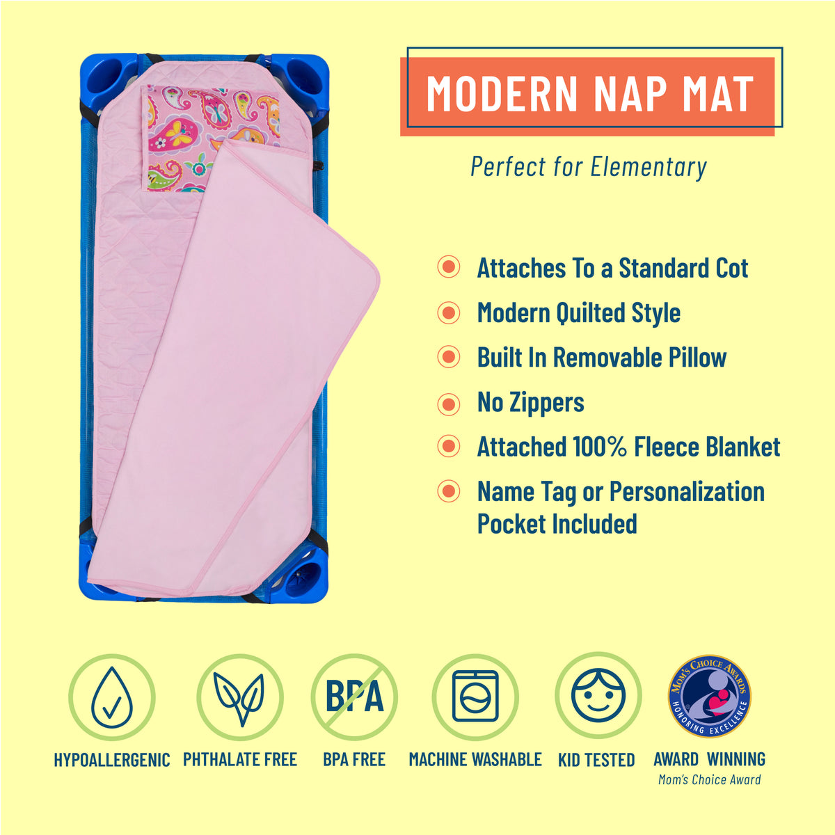 Wildkin Modern Nap Mat Kids Sleeping Mat Nap Mats Paisley