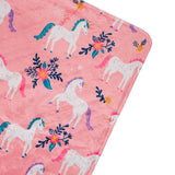 Magical Unicorns Plush Throw Blanket