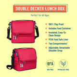 Cardinal Red Two Compartment Lunch Bag