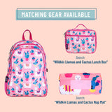 Llamas and Cactus Pink 15 Inch Backpack