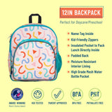 Confetti Peach 12 Inch Backpack