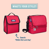 Cardinal Red Two Compartment Lunch Bag