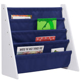 Sling Bookshelf - White w/ Blue