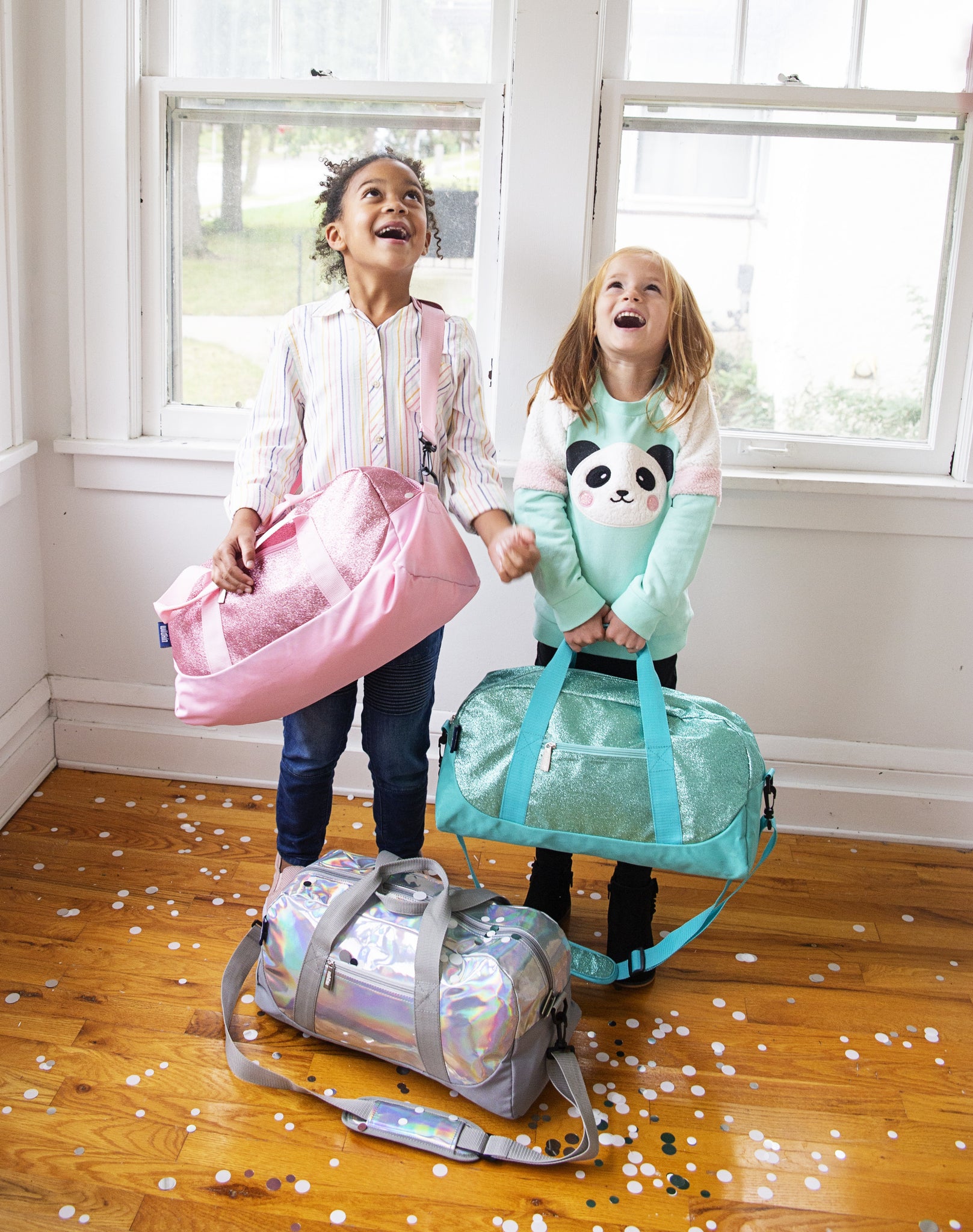 Wildkin Overnighter Kids Duffel Bag|Travel Duffel Bags-Pink Glitter