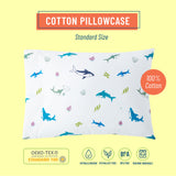 Shark Attack 100% Cotton Pillowcase - Standard