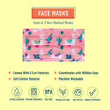 Unicorn, Butterfly Garden & Pink Llamas Face Masks