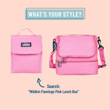 Flamingo Pink Two Compartment Lunch Bag