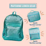 Blue Glitter 16 inch Backpack