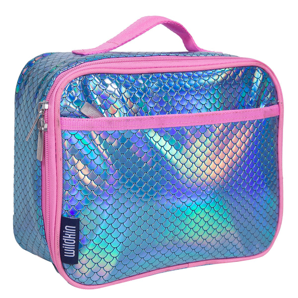 Mermaid Scales Two Compartment Lunch Bag Blue