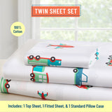 Transportation 100% Cotton Sheet Set