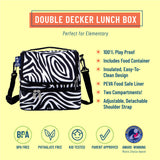 Zebra Two Compartment Lunch Bag