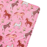 Wild Horses Plush Throw Blanket