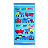 Trains, Planes & Trucks 100% Cotton Beach Towel