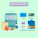 Blue Glitter Lunch Bag