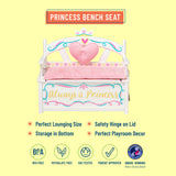 Princess Bench Seat w/ Storage - White