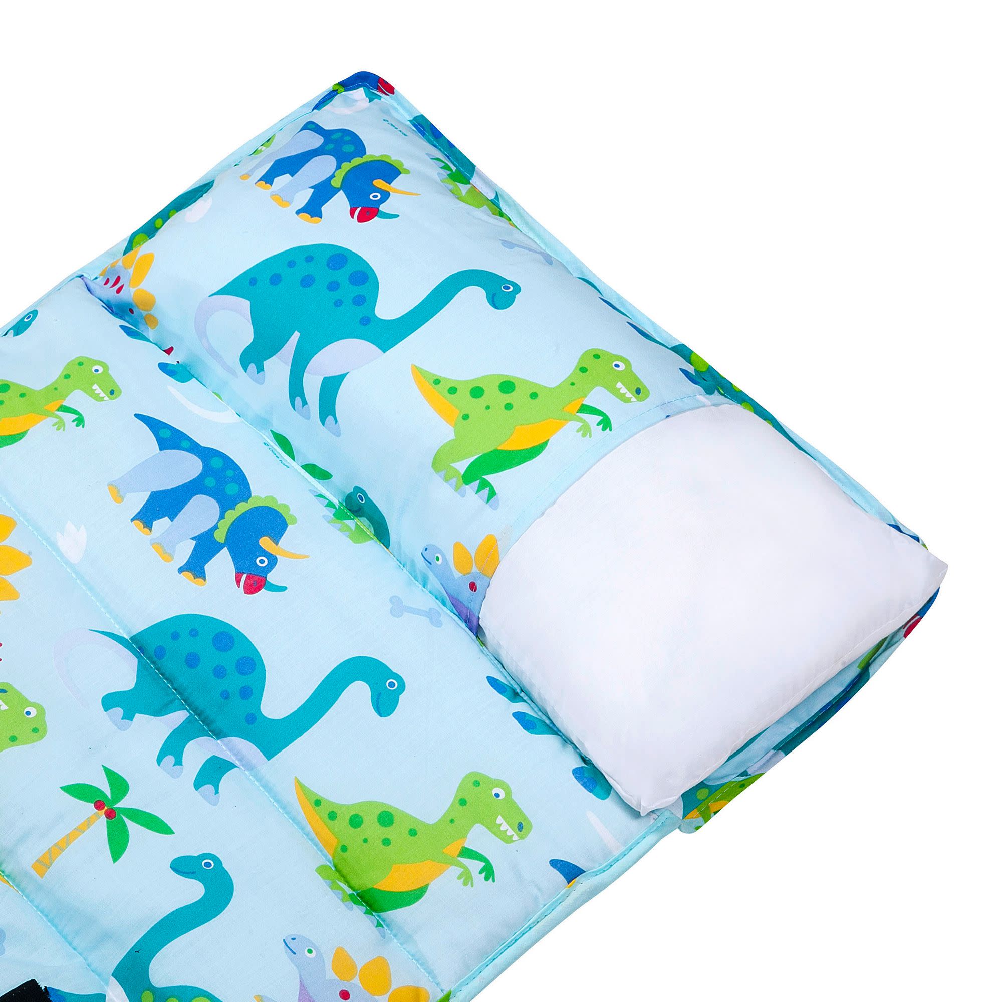 Wildkin Kids Original Cotton Blend Nap Mat with Pillow for Toddler and  Elementary (Dinomite Dinosaurs)