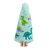Dinosaur Land Hooded Beach Towel