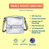 Holographic Two Compartment Lunch Bag