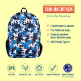 Blue Camo 16 Inch Backpack