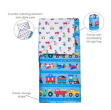 Trains, Planes & Trucks Microfiber Sleeping Bag w/ Pillowcase