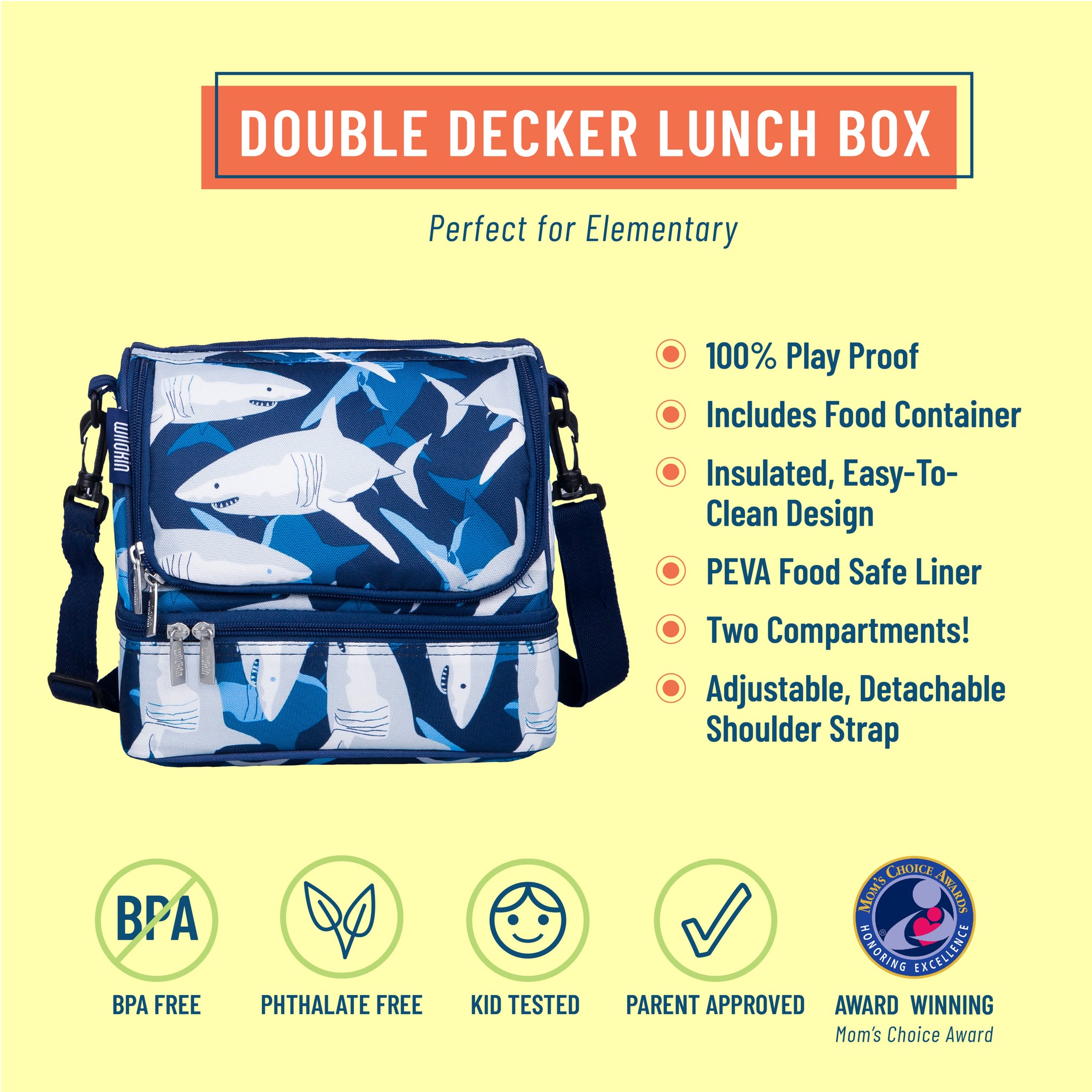 Shark Zipper Lunch Bag – The Little Apple