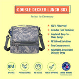 Digital Camo Two Compartment Lunch Bag