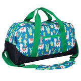 Llamas and Cactus Green Overnighter Duffel Bag