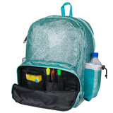 Blue Glitter 17 inch Backpack