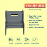Two Step Stool - Gray