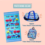 Trains, Planes & Trucks 100% Cotton Beach Towel