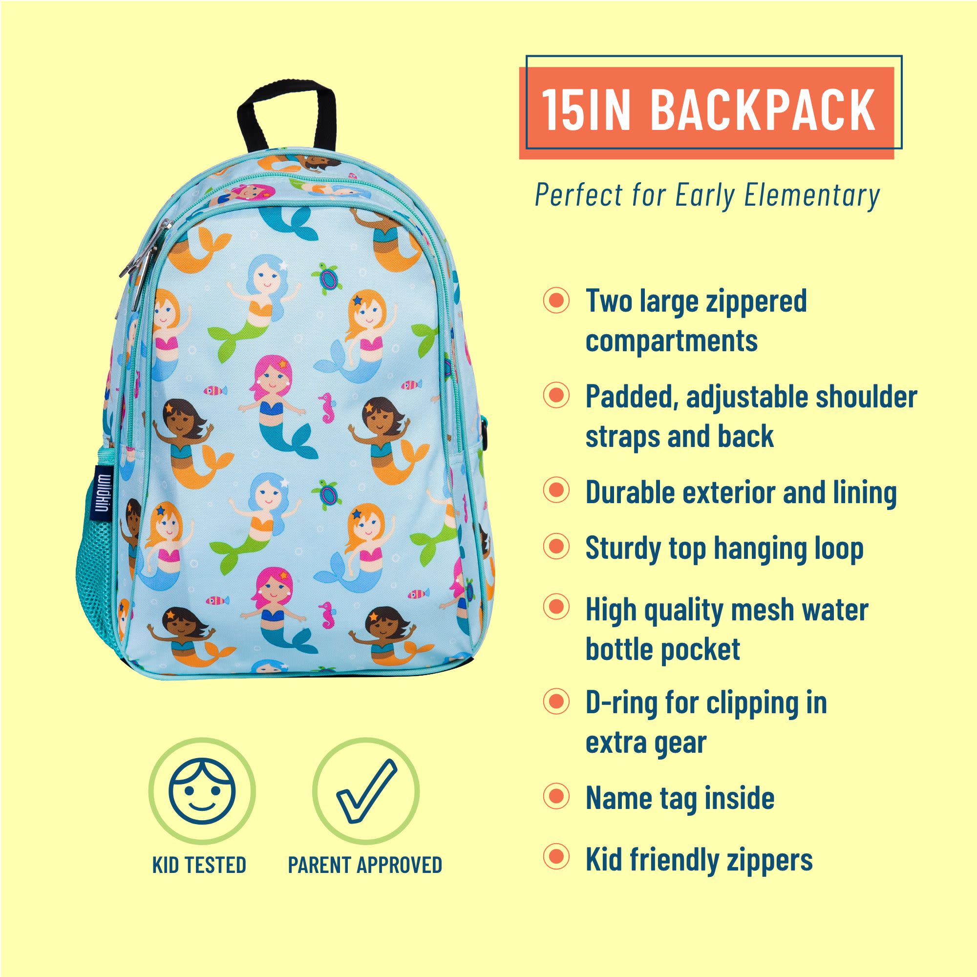 Wildkin - Mermaid Undercover Pack It All Backpack