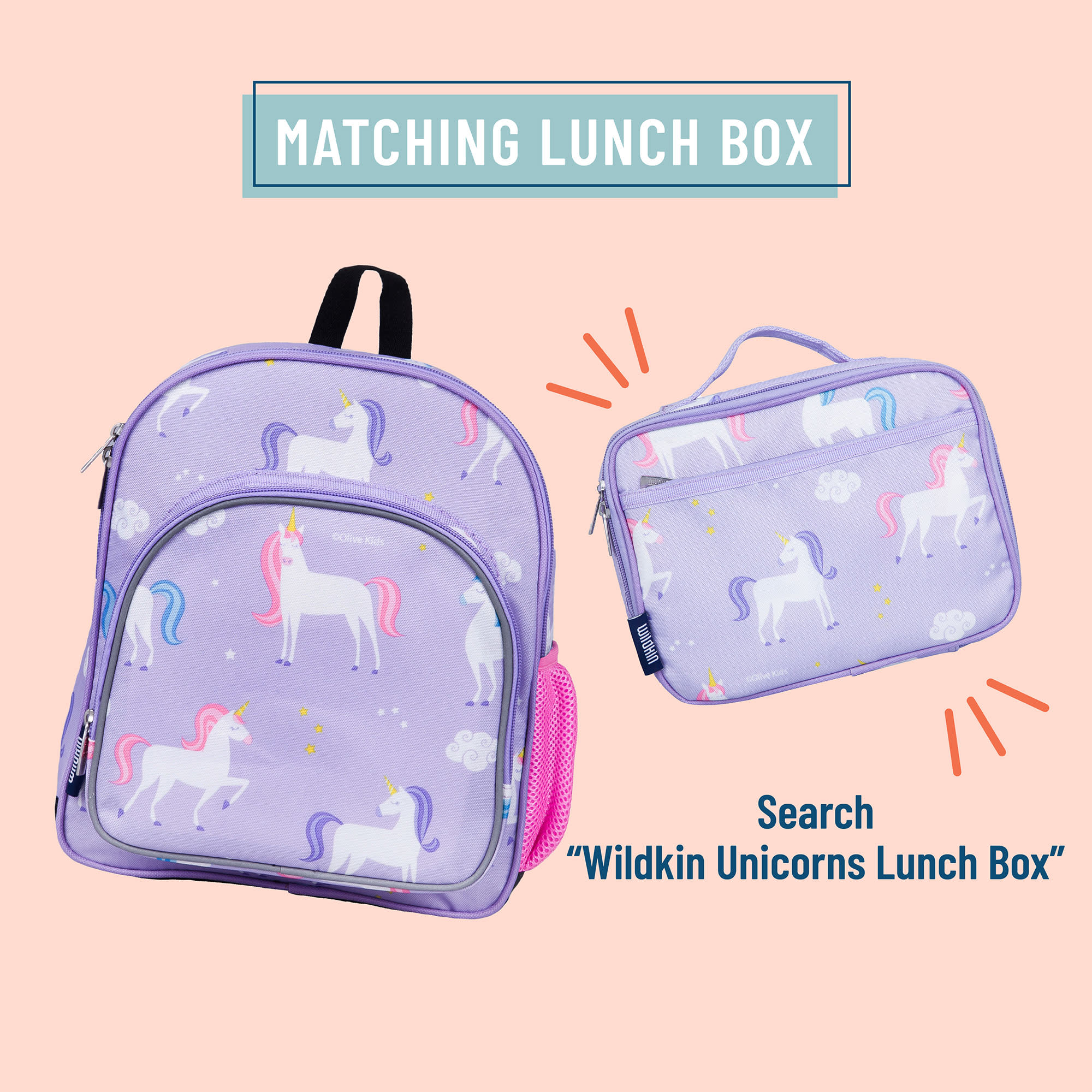 Wildkin Unicorn Lunch Box - Purple