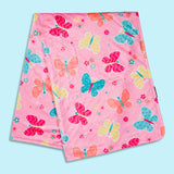 Butterfly Garden Plush Baby Blanket