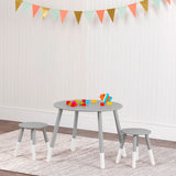 Scandi Table & Chair Set - White/Gray