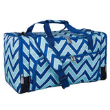 Chevron Blue Weekender Duffel Bag