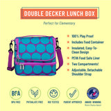 Big Dot Aqua Two Compartment Lunch Bag