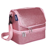 Pink Glitter Two Compartment Lunch Bag