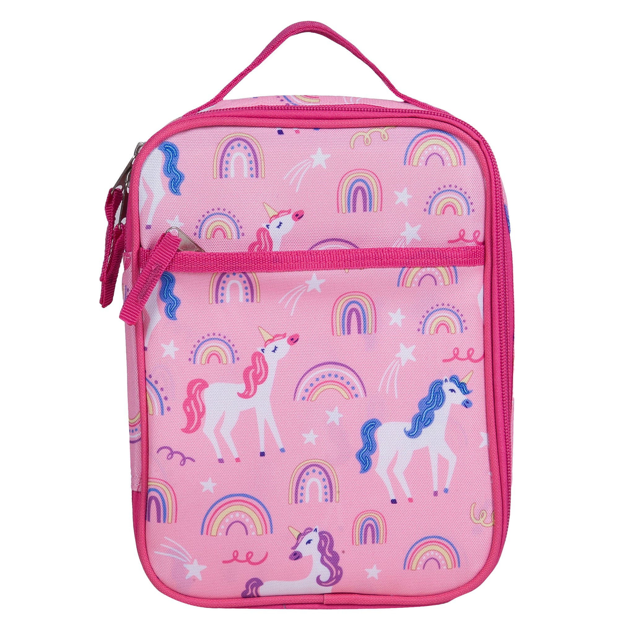 Rainbow Unicorn Personalized Pink Lunch Bag