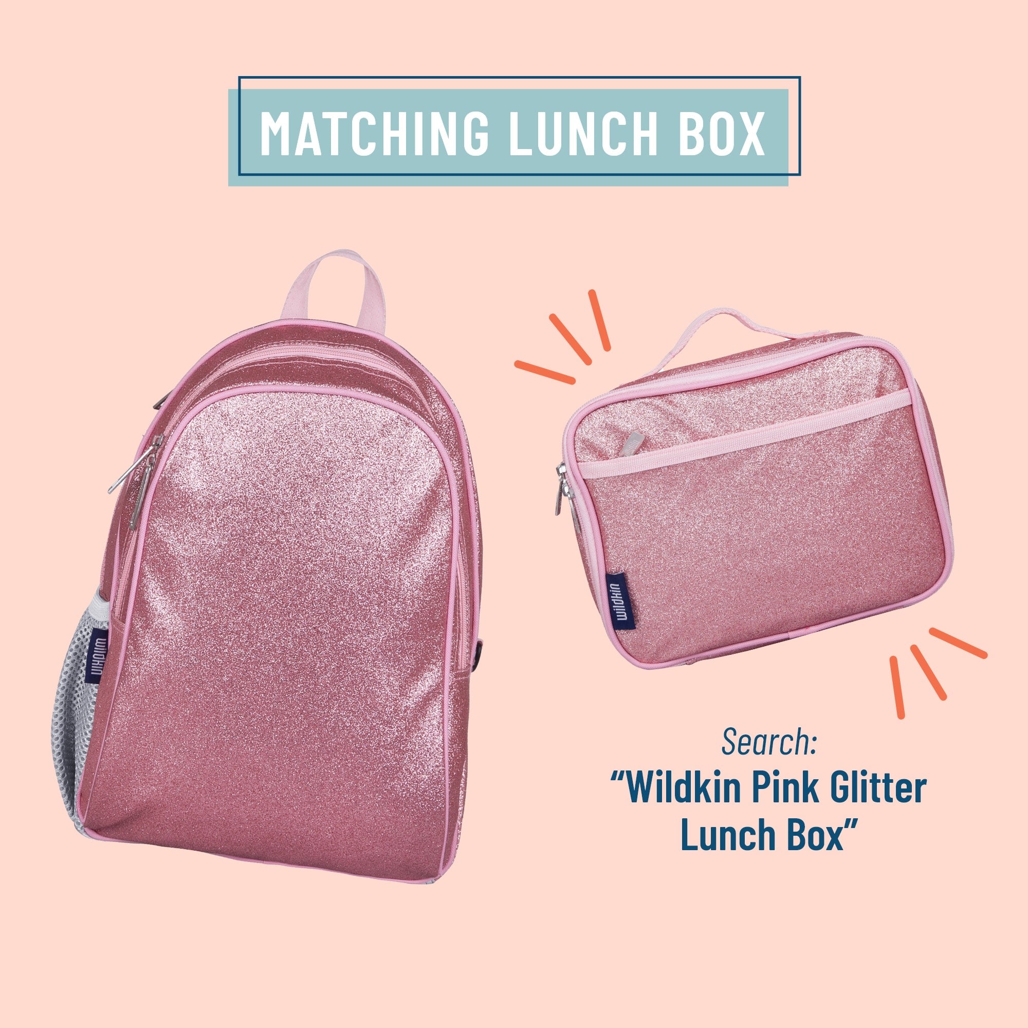 Wildkin Pink Glitter Lunch Box