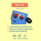 Fire Truck Bag Tags (2 pk)