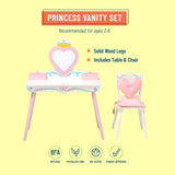 Princess Vanity Table & Chair Set - White