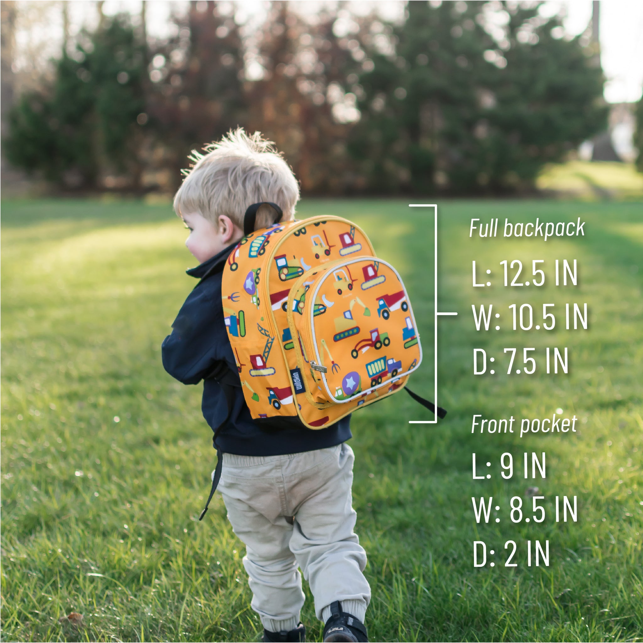 Wildkin 12 Inch Kids Backpack  Toddler Backpacks - Under Construction