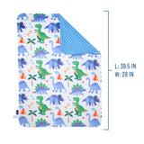 Dinosaur Land Plush Baby Blanket