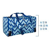 Chevron Blue Weekender Duffel Bag
