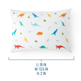 Jurassic Dinosaurs 100% Cotton Flannel Pillowcase - Toddler