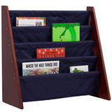 Sling Bookshelf - Cherry w/ Blue