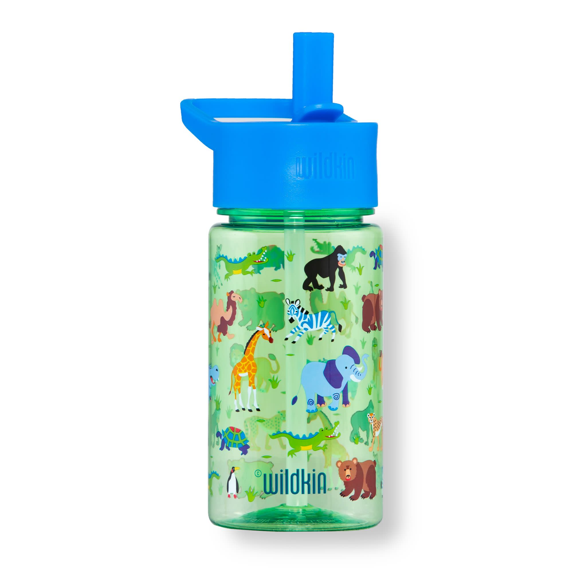 Wildkin Kids 16 oz Tritan Plastic Water Bottle for Boys & Girls (Wild Animals)